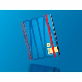 Agenda espiral antartik bold a5+ 2025 dia pagina color azul papel 80 gr - 