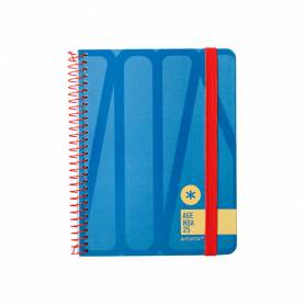 Agenda espiral antartik bold a6 2025 semana vista color azul papel 80 gr - 