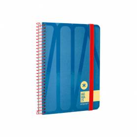 Agenda espiral antartik bold a6 2025 semana vista color azul papel 80 gr - 