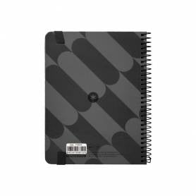 Agenda espiral antartik pattern a6+ 2025 semana vista color negro papel 80 gr - 