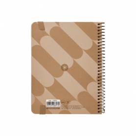 Agenda espiral antartik patter n a6+ 2025 semana vista color rosa nude papel 80gr - 