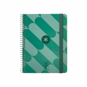 Agenda espiral antartik pattern a6+ 2025 semana vista color verde papel 80 gr - 