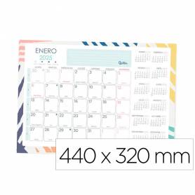 Planning mensual liderpapel joven 2025 44x32 cm con pegatinas lomo engomado papel 128 gr - 