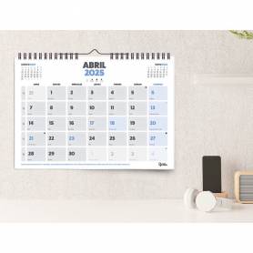 Calendario pared liderpapel clasico 2025 espiral 44x32 cm papel 128 gr - 