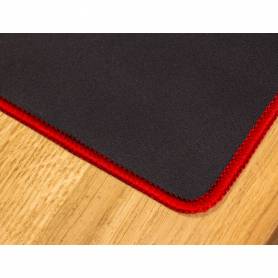 Alfombrilla para raton q-connect xxl negra con borde rojo 900x400 mm - KF14443