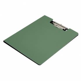 Carpeta q-connect miniclip superior din a4 plastico 50% reciclado verde oliva grosor 2,1 mm - KF14412