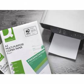 Papel fotocopiadora q-connect economy din a3 80 gramos paquete de 500 hojas - KF14311