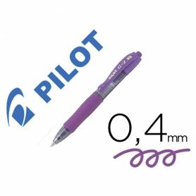 Boligrafo pilot g-2 pixie violeta tinta gel retractil sujecion de caucho - NG2PVI