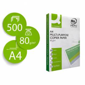 Papel fotocopiadora q-connect economy din a4 80 gramos paquete de 500 hojas - KF01087