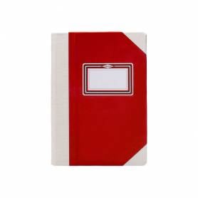 Libro cartone cosido fernandes flecha din a6+ rayado horizontal 50 hojas 100 gr rojo - 102820699