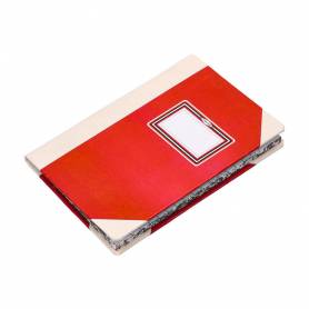 Libro cartone cosido fernandes flecha din a6+ rayado horizontal 50 hojas 100 gr rojo - 102820699