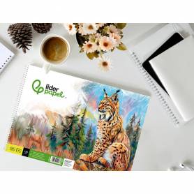 Bloc dibujo liderpapel artistico natura espiral 230x325mm 20 hojas 130g m2 sin recuadro perforado - DA17