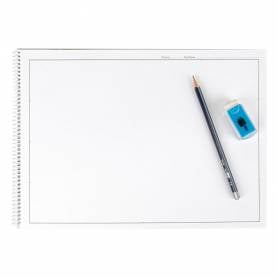 Bloc dibujo liderpapel lineal historico 230x325mm 20 hojas 130g m2 con recuadro perforado - DL18