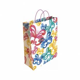 Bolsa para regalo basika papel estucado 160 gr todo año con asa retorcida tamaño l 32+14x40 cm - 02001148