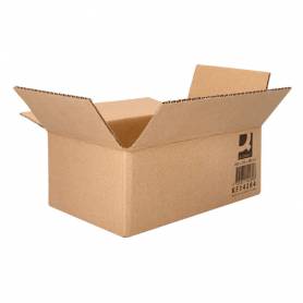 Caja para embalar q-connect americana ultrarresistente carton reciclado canal doble 7mm color kraft 450x375x280 mm - KF14284