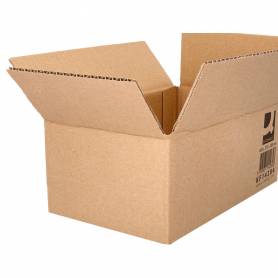 Caja para embalar q-connect americana ultrarresistente carton reciclado canal doble 7mm color kraft 450x375x280 mm - KF14284