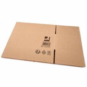 Caja para embalar q-connect americana ultrarresistente carton reciclado canal doble 7mm color kraft 500x340x310 mm - KF14285