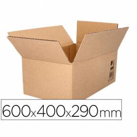 Caja para embalar q-connect americana ultrarresistente carton reciclado canal doble 7mm color kraft 600x400x290 mm - KF14286