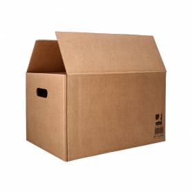 Caja para embalar q-connect americana ultrarresistente conasas carton canal doble 7 mm color kraft 600x400x290 mm - KF14290