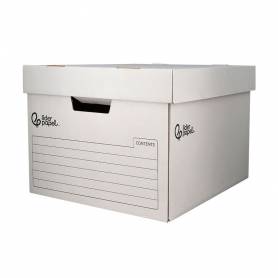 Cajon contenedor liderpapel carton automatico para 4 cajasarchivo def. folio   5 archivadores a-z 430x383x265mm - GA01