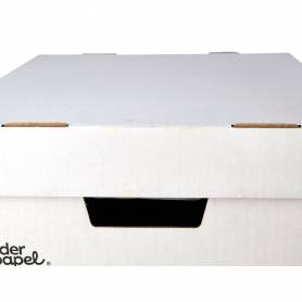 Cajon contenedor liderpapel carton automatico para 4 cajasarchivo def. folio   5 archivadores a-z 430x383x265mm - GA01