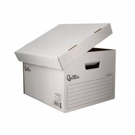 Cajon contenedor liderpapel carton automatico para 3 cajasarchivo def. folio   4 archivadores a-z 387x333x260mm - GA02