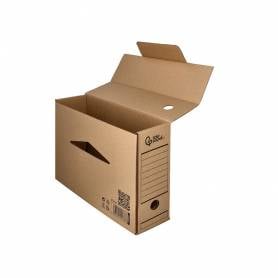 Caja archivo definitivo liderpapel folio carton reciclado 325g m2 lomo 100 mm kraft 365x100x251 mm - DF23