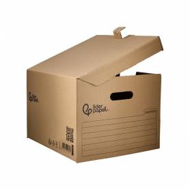 Cajon contenedor liderpapel carton manual para 5 cajas archivo def. folio   6 archivadores a-z 540x410x300mm - GA03