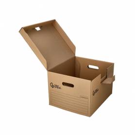 Cajon contenedor liderpapel carton manual para 5 cajas archivo def. folio   6 archivadores a-z 540x410x300mm - GA03