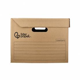 Cajon contenedor liderpapel carton manual para 5 cajas archivo def. folio   6 archivadores a-z 540x410x300mm - GA03