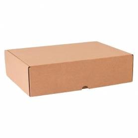 Caja automontable q-connect para e-commerce y regalo carton reciclado canal simple 3 mm kraft 210x180x60 mm - KF14308