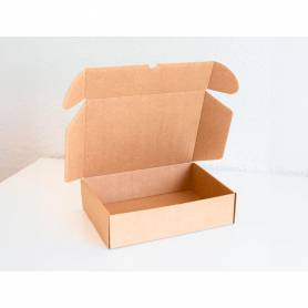 Caja automontable q-connect para e-commerce y regalo carton reciclado canal simple 3 mm kraft 330x250x100 mm - KF14309