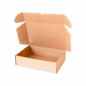 Caja automontable q-connect para e-commerce y regalo carton reciclado canal simple 3 mm kraft 430x320x150 mm - KF14310