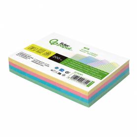 Tarjeta liderpapel para estudiar rayada cartulina de colores 170 gr m2 100x150mm paquete de 200 unidades - TC01