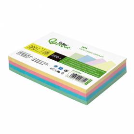 Tarjeta liderpapel para estudiar lisa cartulina de colores 170 gr m2 100x150mm paquete de 200 unidades - TC02