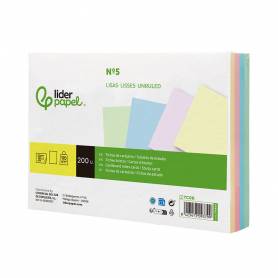 Tarjeta liderpapel para estudiar lisa cartulina de colores 170 gr m2 160x220mm paquete de 200 unidades - TC06