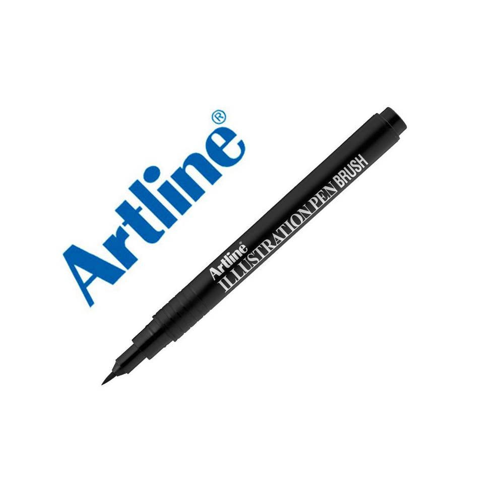 Rotulador artline brush negro illustration pen ek-28filn punta pincel - EK-28FILN