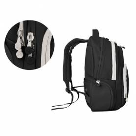 Mochila antartik multibolsillo 19l compartimento para portatil y tablet color negro450 x 160 x 300 mm - IK01