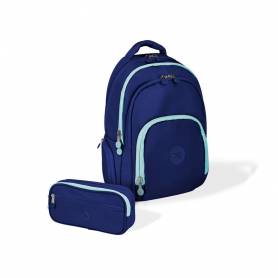 Mochila antartik multibolsillo 19l compartimento para portatil y tablet color azul marino 450 x 160 x 300 mm - IK05