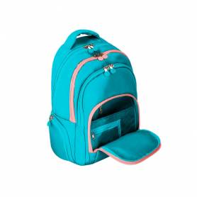 Mochila antartik multibolsillo 19l compartimento para portatil y tablet color azul turquesa 450 x 160 x 300 mm - IK07