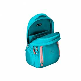 Mochila antartik multibolsillo 19l compartimento para portatil y tablet color azul turquesa 450 x 160 x 300 mm - IK07