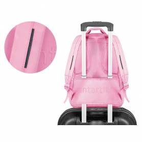 Mochila antartik multibolsillo 19l compartimento para portatil y tablet color rosa 450 x 160 x 300 mm - IK11