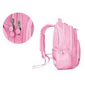 Mochila antartik multibolsillo 19l compartimento para portatil y tablet color rosa 450 x 160 x 300 mm - IK11