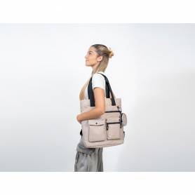 Cartera antartik bolso mochila casual color beige 400x120x390 mm - IK35