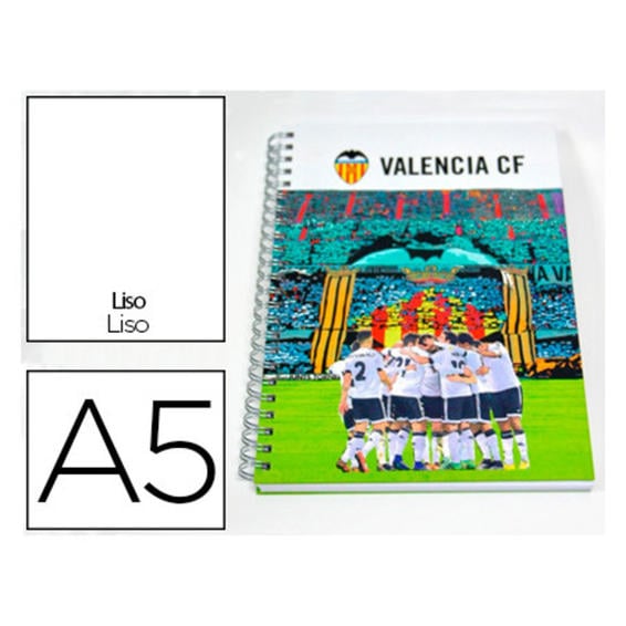 Cuaderno tapa color a5 120 hojas 70 g liso crema valencia cf