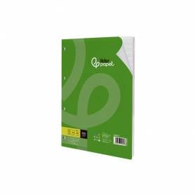 Recambio liderpapel a4 100 hojas 100g m2 pauta 3,5mm con margen 4 taladros - RA11