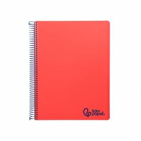 Cuaderno espiral liderpapel a4 micro wonder tapa plastico 120h 90 gr horizontal 5 bandas 4 taladros colores - BA37