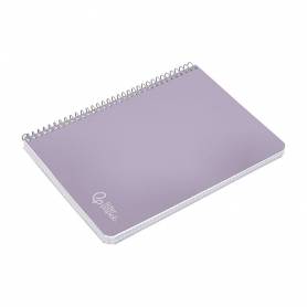 Cuaderno espiral liderpapel din a5 witty tapa dura 80h 90gr cuadro 4mm con margen color violeta - BC28