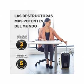 Destructora de documentos fellowes lx65 capacidad 10h seguridad p4 destruye grapas clips y tarjetas - 100110076