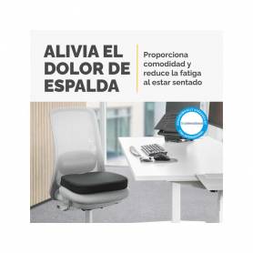 Cojin de asiento fellowes breyta acolchado color negro 60x430x430 mm - 100119850
